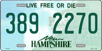 NH license plate 3892270