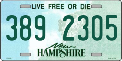 NH license plate 3892305