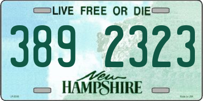 NH license plate 3892323