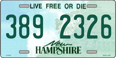 NH license plate 3892326