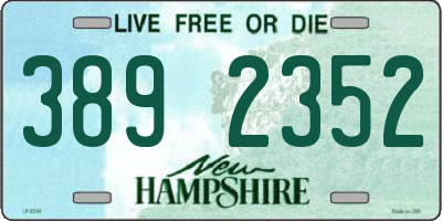 NH license plate 3892352