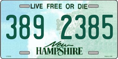 NH license plate 3892385