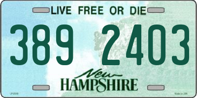 NH license plate 3892403