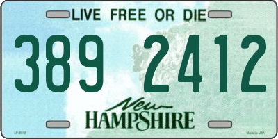NH license plate 3892412