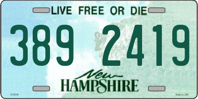NH license plate 3892419