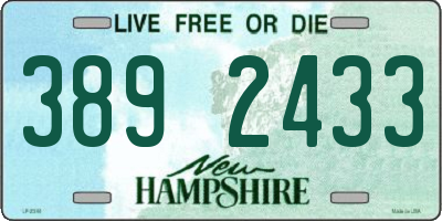 NH license plate 3892433