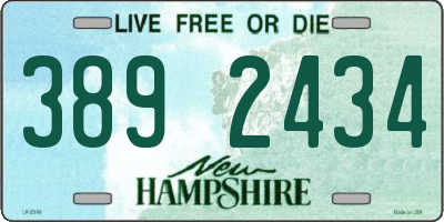 NH license plate 3892434