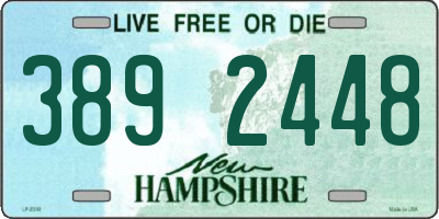 NH license plate 3892448