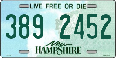 NH license plate 3892452
