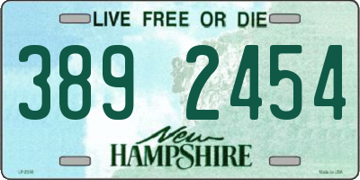 NH license plate 3892454