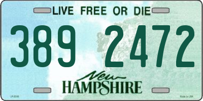 NH license plate 3892472