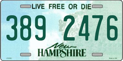 NH license plate 3892476