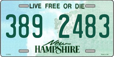 NH license plate 3892483