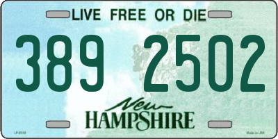 NH license plate 3892502