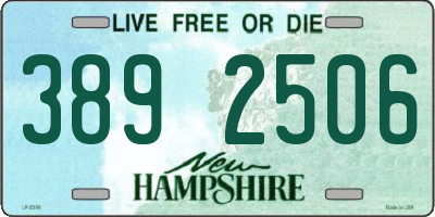 NH license plate 3892506