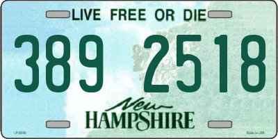 NH license plate 3892518