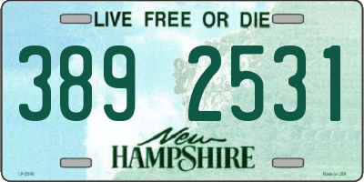 NH license plate 3892531