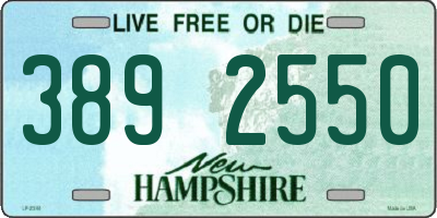 NH license plate 3892550
