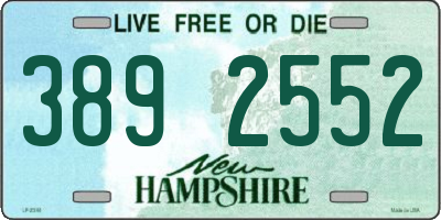 NH license plate 3892552