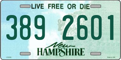 NH license plate 3892601