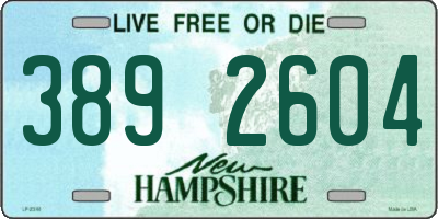 NH license plate 3892604