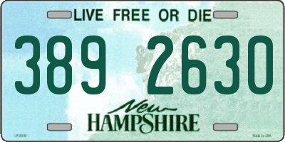 NH license plate 3892630