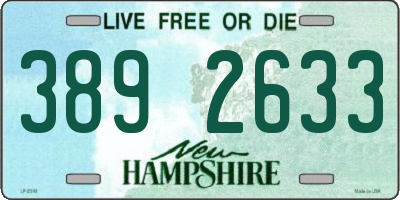 NH license plate 3892633