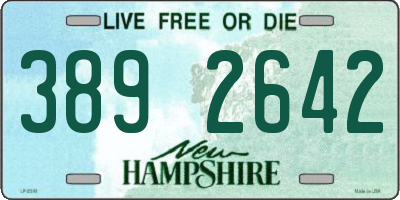 NH license plate 3892642