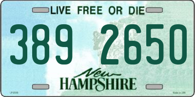 NH license plate 3892650