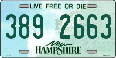 NH license plate 3892663