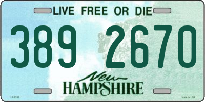 NH license plate 3892670