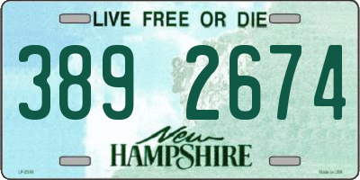 NH license plate 3892674