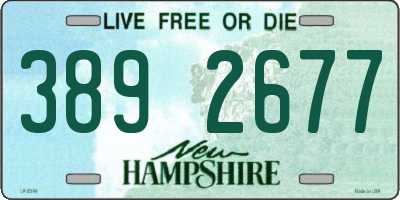 NH license plate 3892677