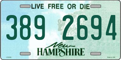 NH license plate 3892694