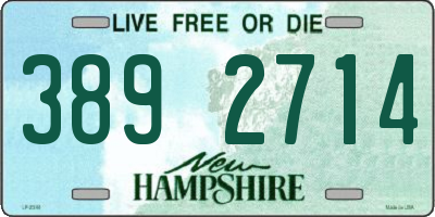 NH license plate 3892714