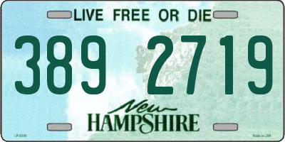 NH license plate 3892719