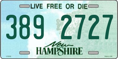 NH license plate 3892727