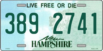NH license plate 3892741