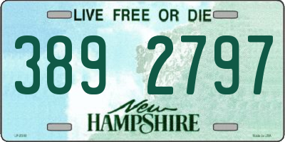 NH license plate 3892797