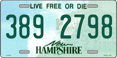 NH license plate 3892798