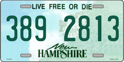 NH license plate 3892813