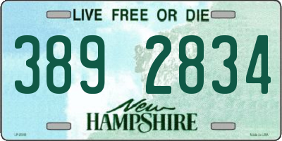 NH license plate 3892834