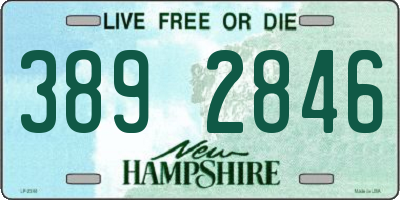 NH license plate 3892846