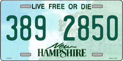 NH license plate 3892850