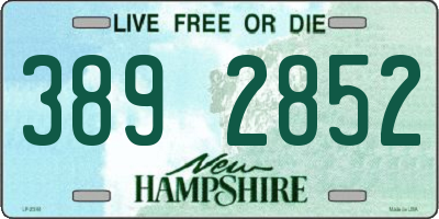 NH license plate 3892852