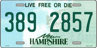 NH license plate 3892857