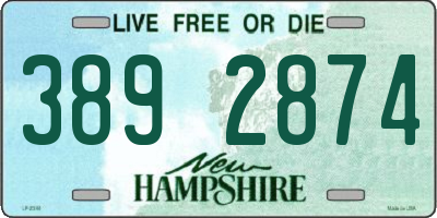 NH license plate 3892874
