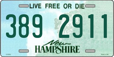 NH license plate 3892911