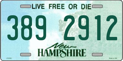 NH license plate 3892912