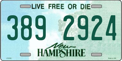 NH license plate 3892924